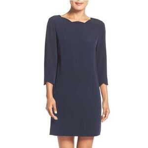 Cece Scallop Shift Dress